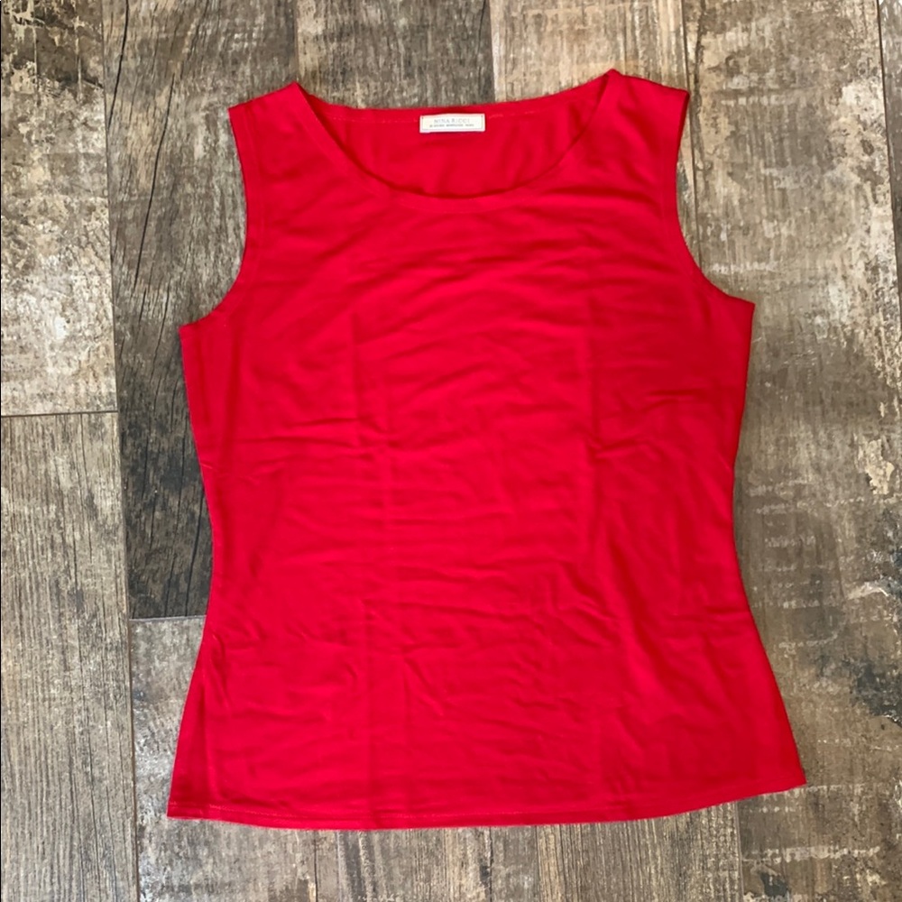 NINA RICCI Red Sleeveless Top
